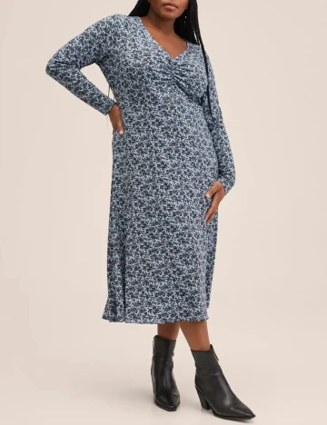 Rochie medie Mango, albastru