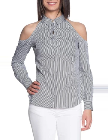 Camasa Guess, alb/negru