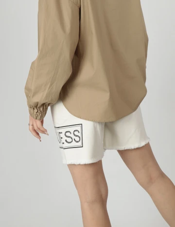 Pantaloni scurti Guess, ecru
