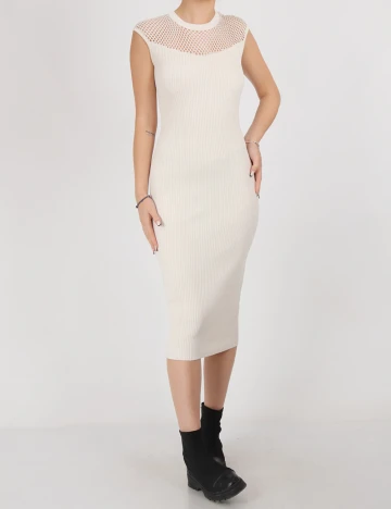 Rochie medie Marciano Guess, ecru