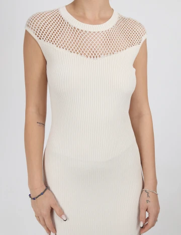 Rochie medie Marciano Guess, ecru