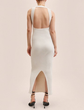 Rochie lunga Mango, ecru