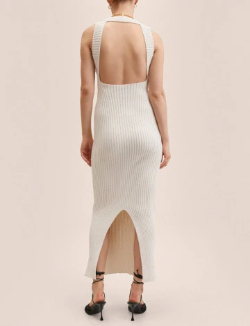 Rochie lunga Mango, ecru
