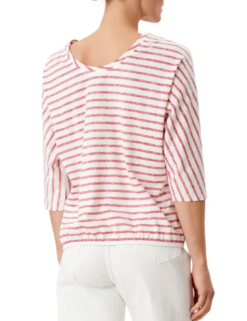 Bluza s.Oliver, alb/rosu