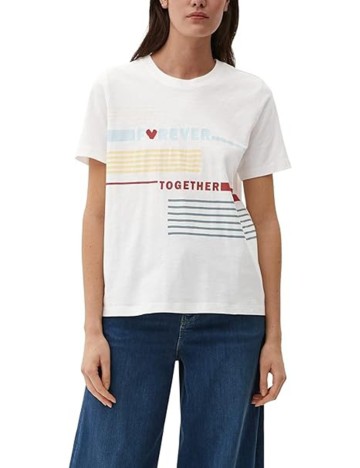 
						Tricou s.Oliver, alb