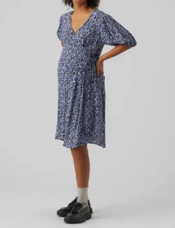 Rochie scurta Vero Moda Maternity, albastru Albastru