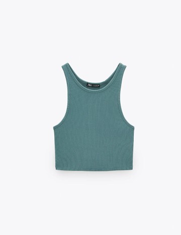 Top Zara, verde, S