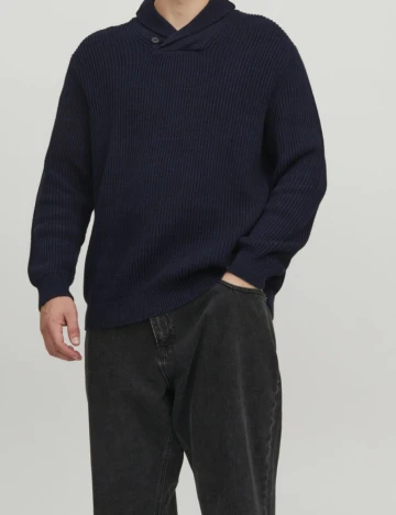 Pulover Jack&Jones Plus Size Men, bleumarin Albastru
