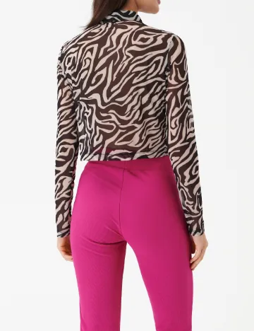 Camasa Sinsay, negru/crem