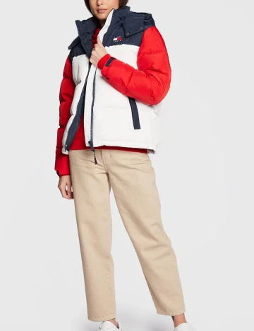 Geaca Tommy Jeans, mix culori