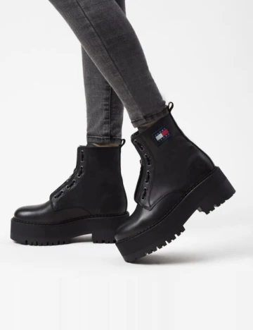 Ghete Tommy Jeans, negru
