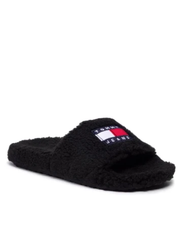 Papuci de Casa Tommy Jeans, negru