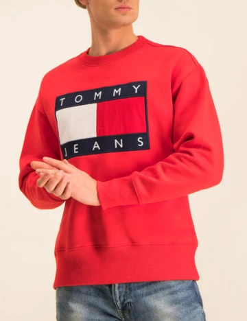 Bluza Tommy Jeans, rosu
