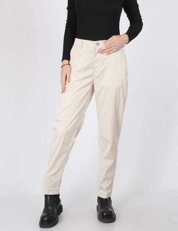 Pantaloni Guess, crem