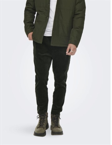 
						Pantaloni Only, verde inchis