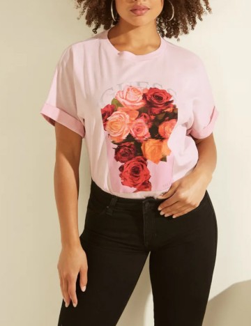 
						Tricou Guess, roz