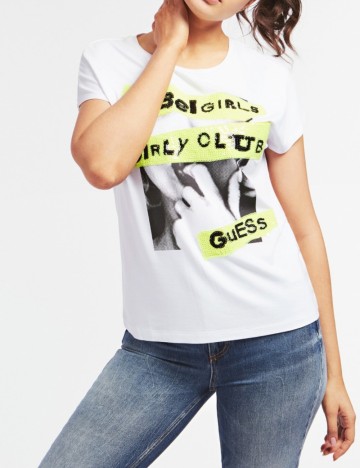 
						Tricou Guess, alb