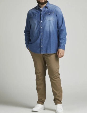 Pantaloni Jack&Jones Plus Size Men, maro deschis