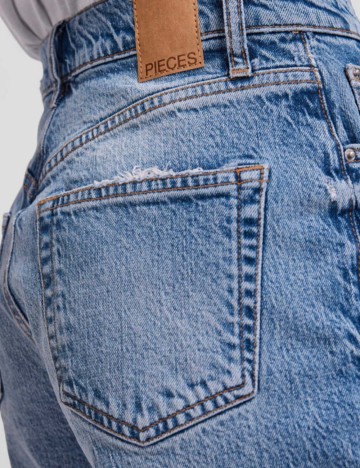 Blugi Pieces, albastru