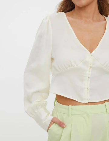 Top Vero Moda, ecru Alb