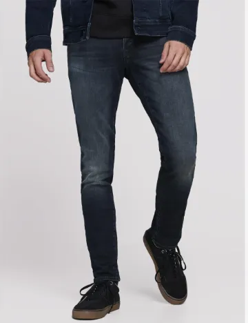 Blugi Jack&Jones, bleumarin inchis Albastru