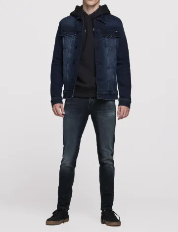 Blugi Jack&Jones, bleumarin inchis Albastru