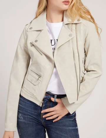 Geaca Guess, ecru