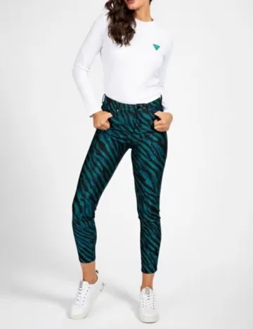 Pantaloni Guess, turcoaz Verde