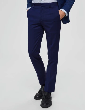 Pantaloni Selected, bleumarin Albastru