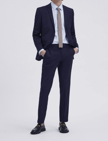 Pantaloni Selected, bleumarin inchis