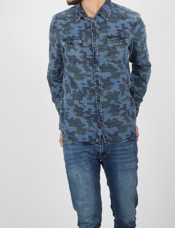 Camasa Guess, bleumarin