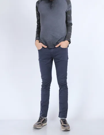 Pantaloni Guess, bleumarin