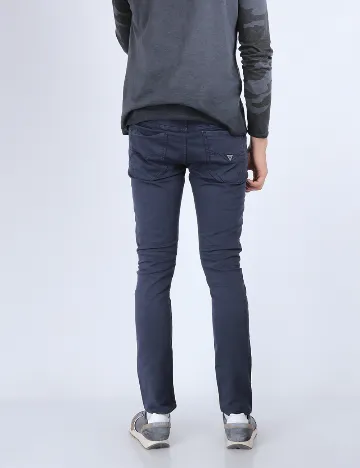 Pantaloni Guess, bleumarin