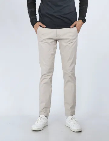 Pantaloni Guess, crem