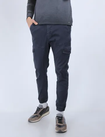 Pantaloni Guess, bleumarin