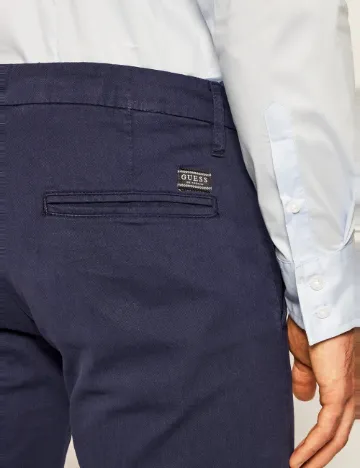 Pantaloni Guess, bleumarin