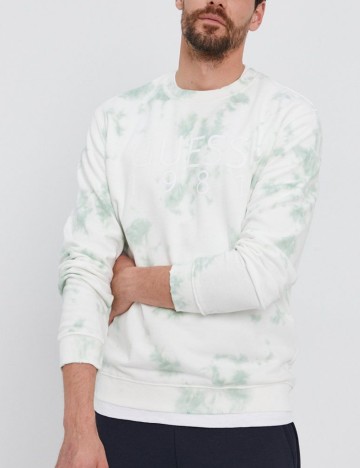 Bluza Guess, alb/verde