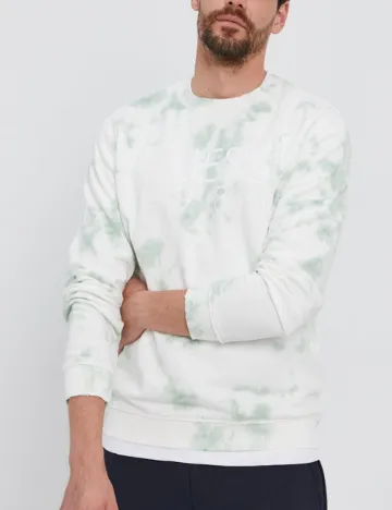 Bluza Guess, alb/verde