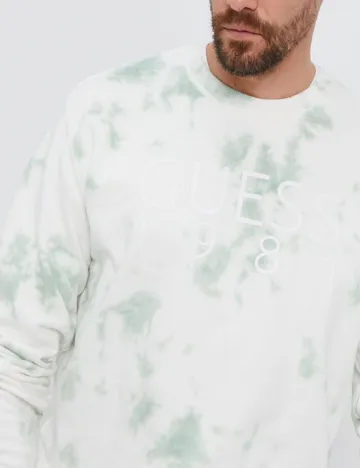Bluza Guess, alb/verde