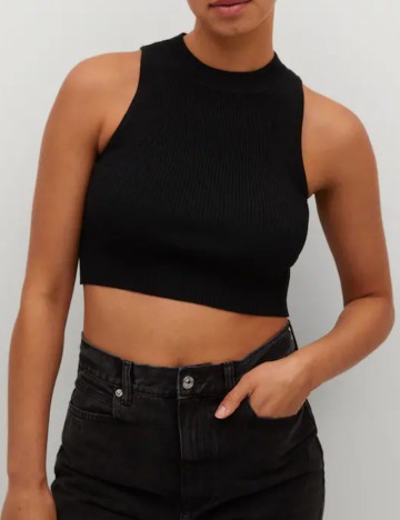 
						Top Mango, negru