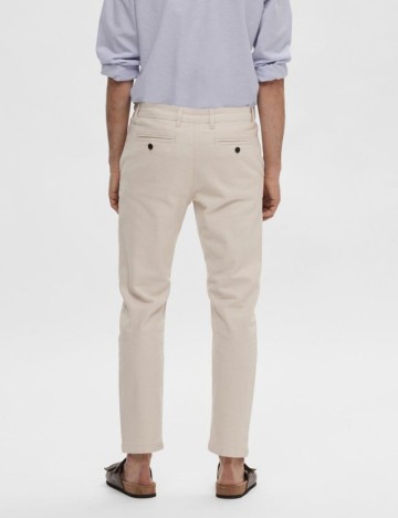 Pantaloni Selected, ecru
