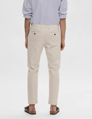 Pantaloni Selected, ecru