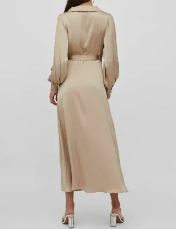 Rochie medie Vila, crem