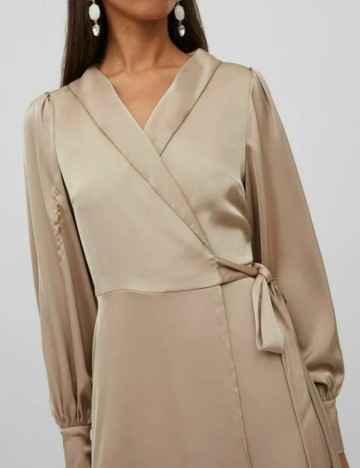 Rochie medie Vila, crem
