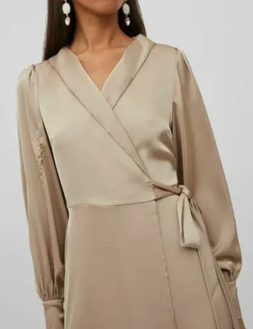 Rochie medie Vila, crem