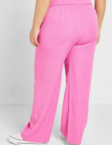 Pantaloni Only Carmakoma, roz Roz