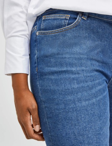 Blugi Selected Femme Plus Size, albastru