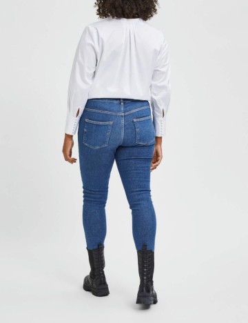 Blugi Selected Femme Plus Size, albastru