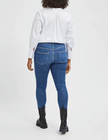 Blugi Selected Femme Plus Size, albastru