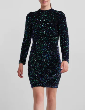 Rochie scurta Pieces, negru
